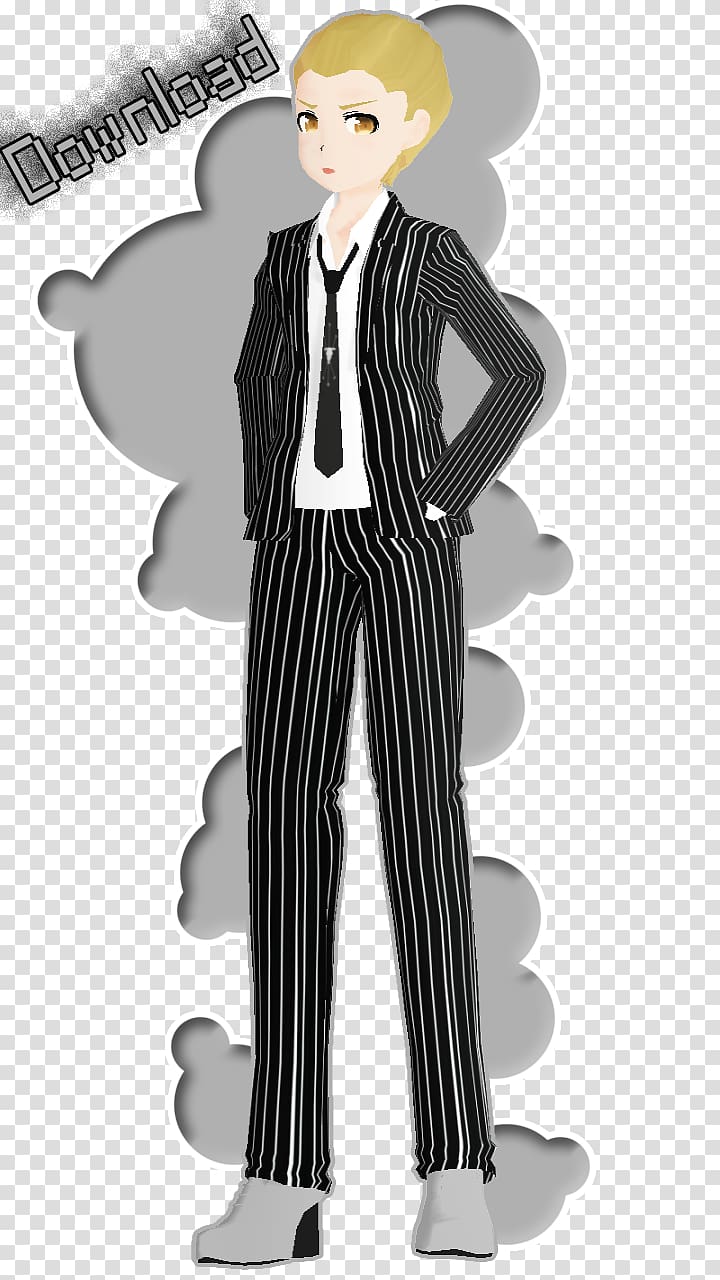 Kavaii Cartoon Costume design, GANGSTER transparent background PNG clipart