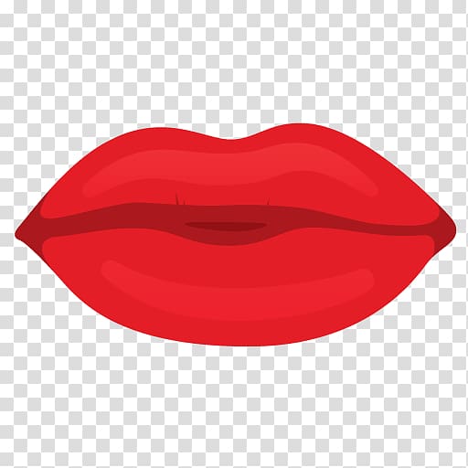 red lips illustration, Cartoon Lips Red transparent background PNG clipart