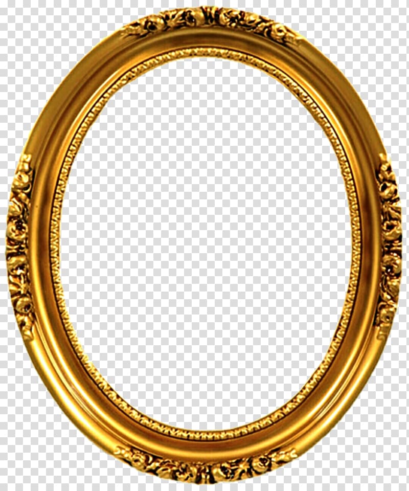 oval brown frame , Frames Gold Oval Decorative arts Ornament, mirror transparent background PNG clipart