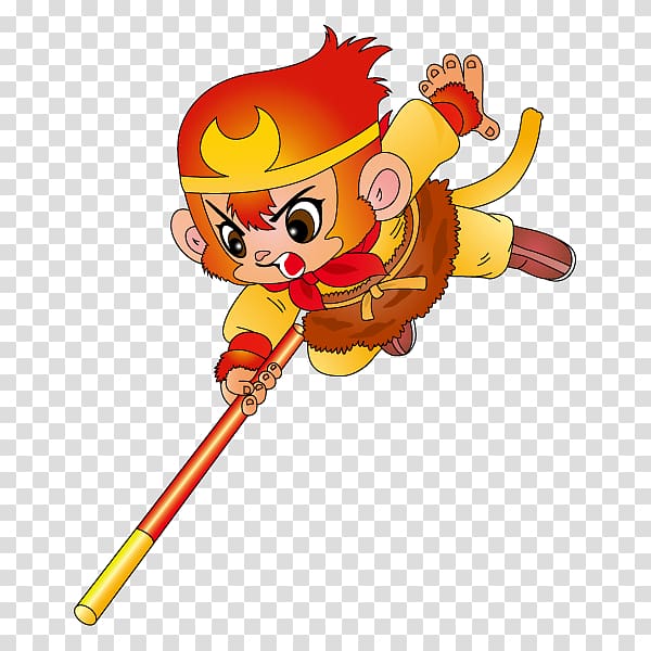 Sun Wukong Cartoon Animation, cartoon Monkey transparent background PNG clipart