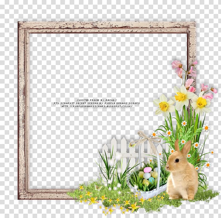 Frames Easter Digital scrapbooking, easter frame transparent background PNG clipart