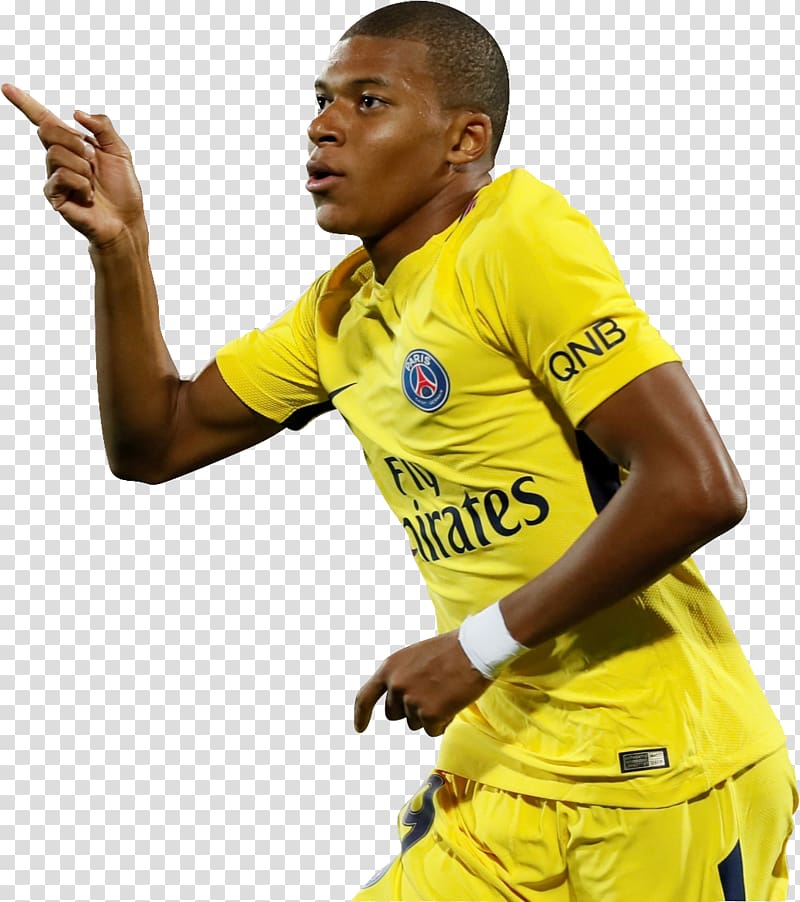 football player taking selfie, Kylian Mbappé Paris Saint-Germain F.C. Football player, mbappe transparent background PNG clipart