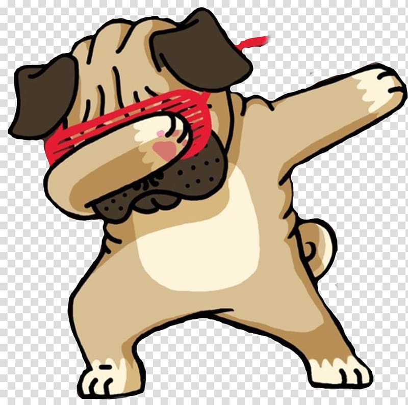 fawn pug illustration, T-shirt Pug Puppy Hoodie Dab, dabbing transparent background PNG clipart