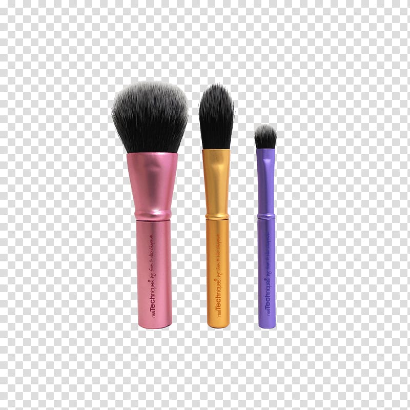 Real Techniques Retractable Bronzer Brush Paintbrush Makeup brush Real Techniques Duo Fiber Collection, others transparent background PNG clipart