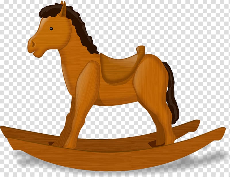 brown rocking horse illustration, Rocking Horse transparent background PNG clipart