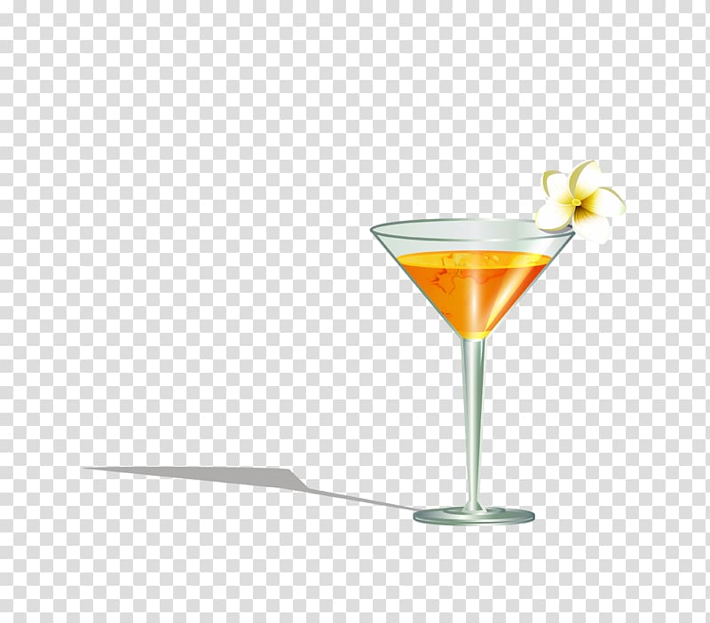 Martini Wine cocktail Cocktail garnish Non-alcoholic drink, cartoon orange cocktail material transparent background PNG clipart