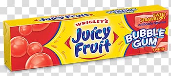 Juicy Fruit bubble gum box, Juicy Fruit Chewing Gum transparent background PNG clipart