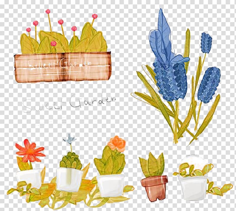 Bonsai Plant Illustration, Friendship hyacinth material transparent background PNG clipart