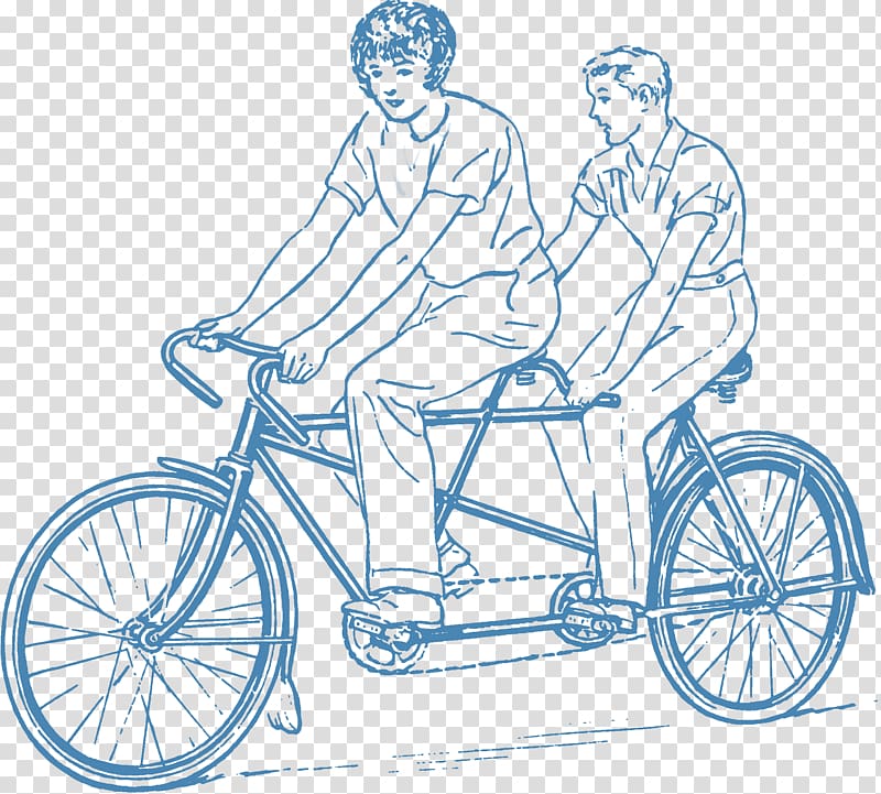 Tandem bicycle Drawing Cycling , Bicycle transparent background PNG clipart
