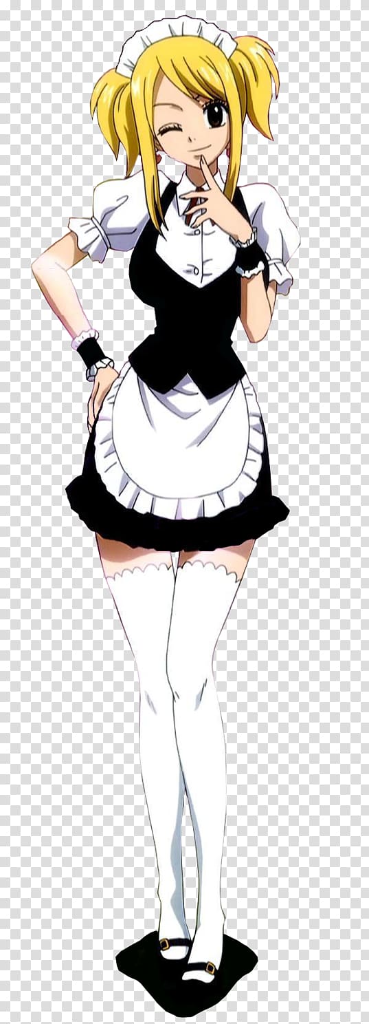 Erza Scarlet Lucy Heartfilia Natsu Dragneel Fairy Tail Juvia Lockser, maid transparent background PNG clipart