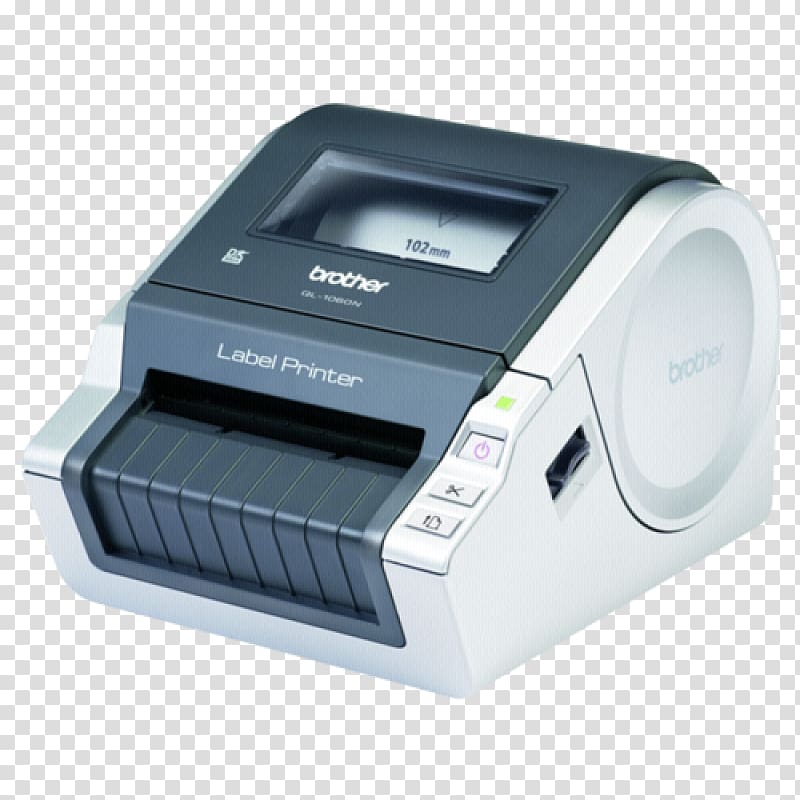 Label printer Brother QL-1060 Thermal printing, printer transparent background PNG clipart