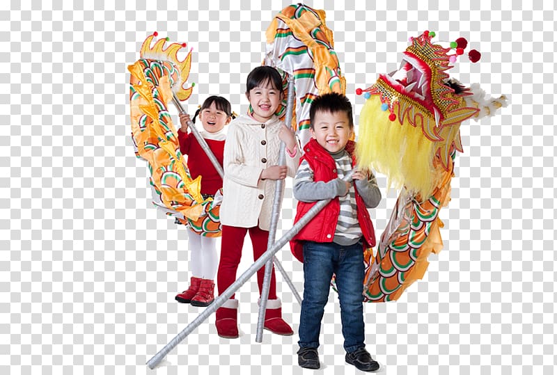 Chinese dragon Chinese New Year Dragon dance , Dragon child transparent background PNG clipart
