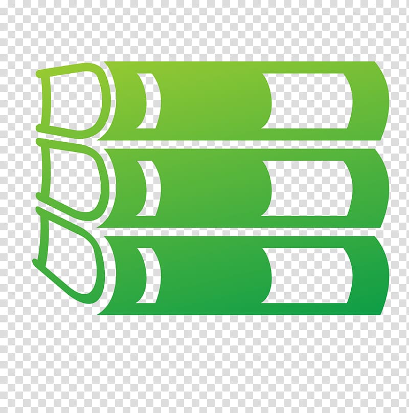 Book Icon, Green stacked books transparent background PNG clipart