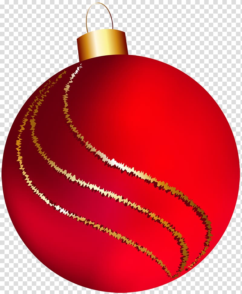 red bauble illustration, Christmas ornament Christmas decoration Gold , Christmas Large Red Ornament transparent background PNG clipart