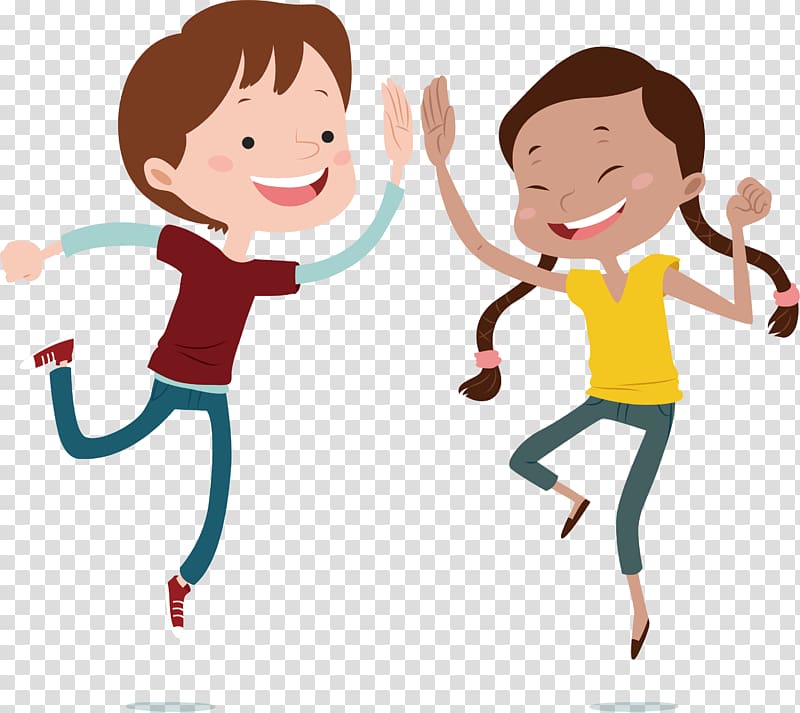 smiling boy and girl jumping , Child Computer file, Cheer the jumping child transparent background PNG clipart