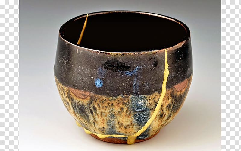 Kintsugi Pottery Ceramic Japanese art, japan transparent background PNG clipart