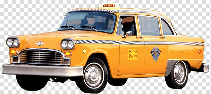 Yellow Taxi transparent background PNG clipart