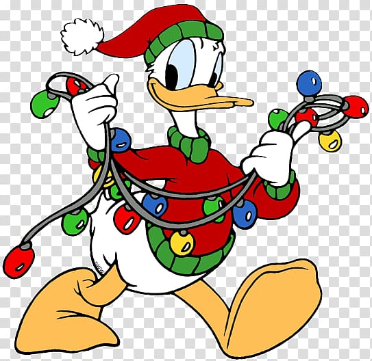 Donald Duck Daisy Duck Minnie Mouse Mickey Mouse Pluto, Duck Christmas transparent background PNG clipart