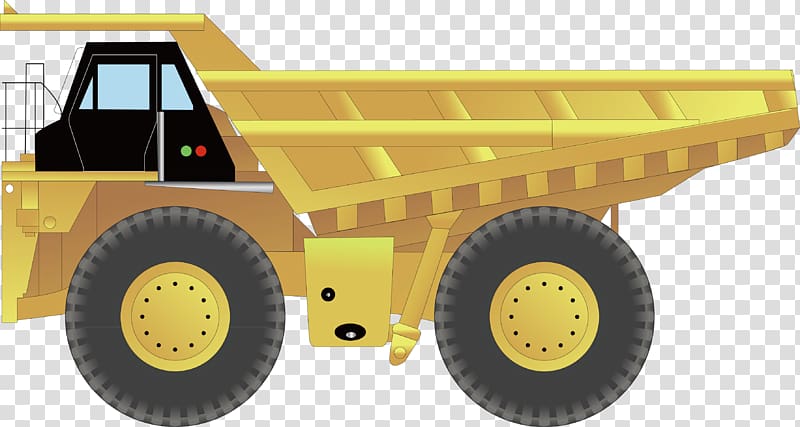 Tire Car Dump truck Vehicle, Tractor decoration hand painted transparent background PNG clipart
