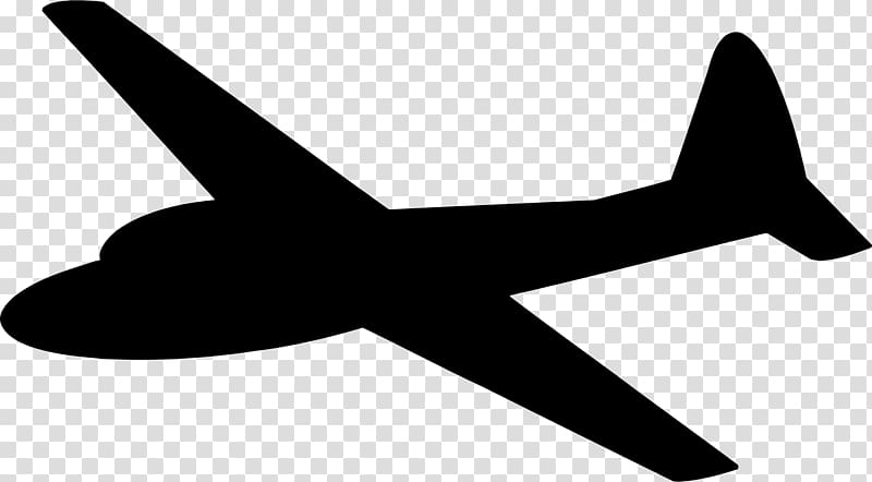 Airplane Silhouette Aircraft Glider , aeroplane transparent background PNG clipart