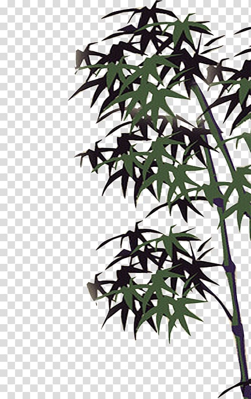 Bamboo Ink Bamboe, Bamboo leaves transparent background PNG clipart