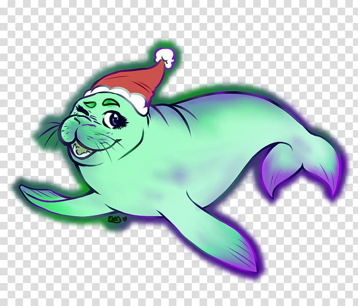 Illustration Green Marine mammal Fiction, manatee transparent background PNG clipart