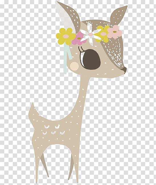 brown deer , Deer Sticker Wall decal Paper Bedroom, Deer transparent background PNG clipart