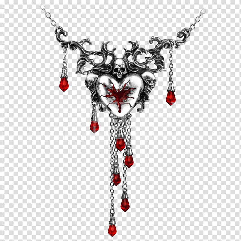 beaded red and silver-colored necklace, Earring Charms & Pendants Necklace Jewellery Choker, necklace transparent background PNG clipart