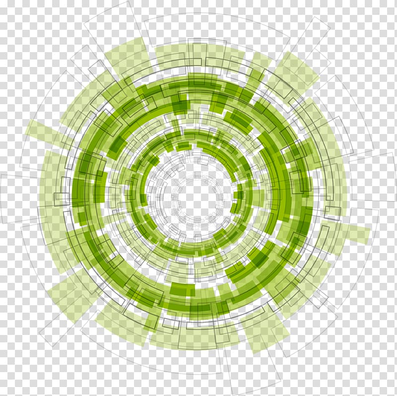 round green illustration, Green Illustration, Colorful abstract radiation transparent background PNG clipart