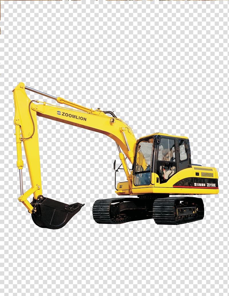 Crawler excavator Zoomlion Heavy Machinery Crane, excavating machinery transparent background PNG clipart