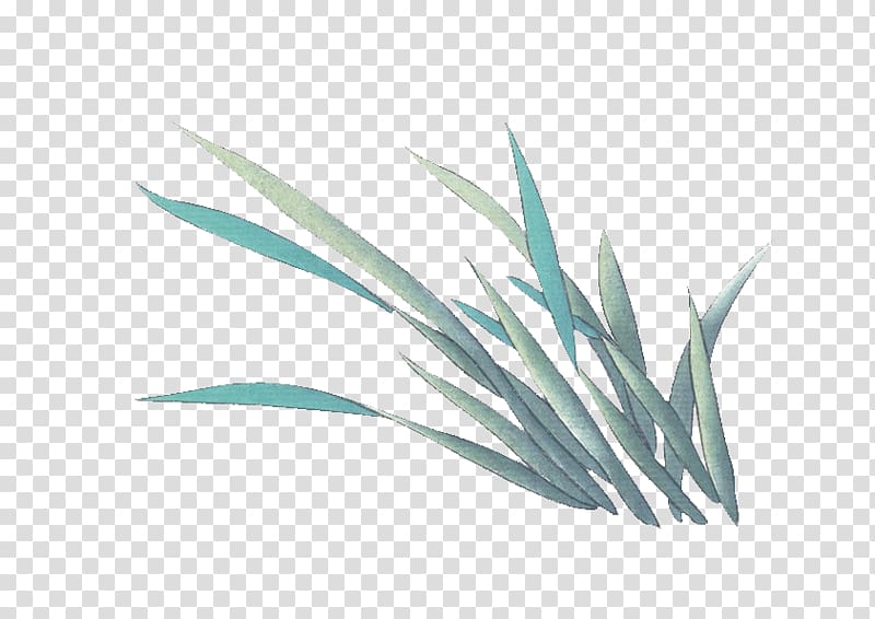 Gongbi Watercolor painting, Hand-painted grass transparent background PNG clipart