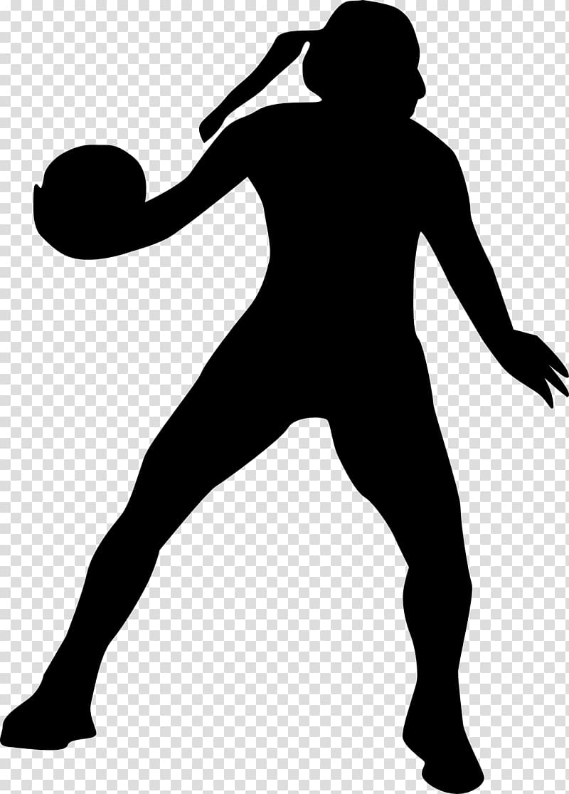 Netball Silhouette , handball transparent background PNG clipart