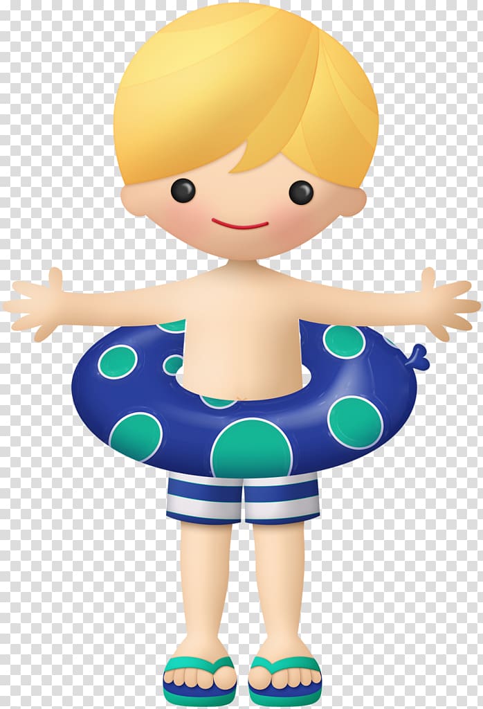 Boys Pool Party Clipart Vector PNG