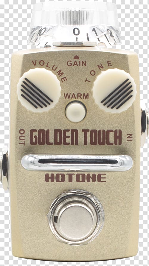 Audio Effects Processors & Pedals Distortion Hotone Guitar, golden stereo transparent background PNG clipart