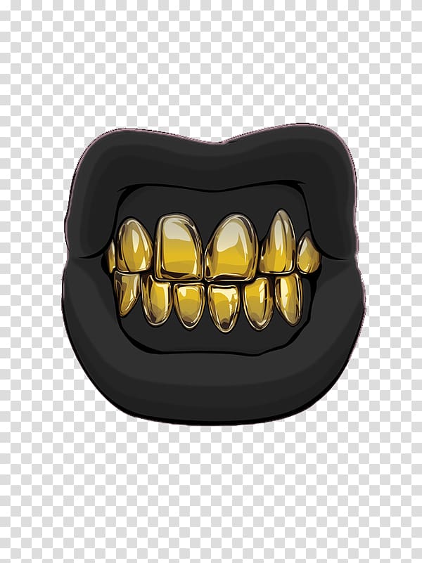 gold-colored teeth illustration, Gold teeth Mouth Lip, A gold tooth transparent background PNG clipart