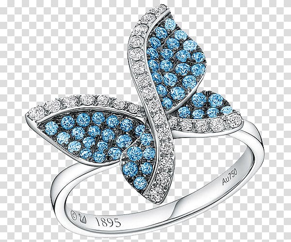 Earring Blue Swarovski AG Jewellery, Swarovski Jewelry blue ring transparent background PNG clipart