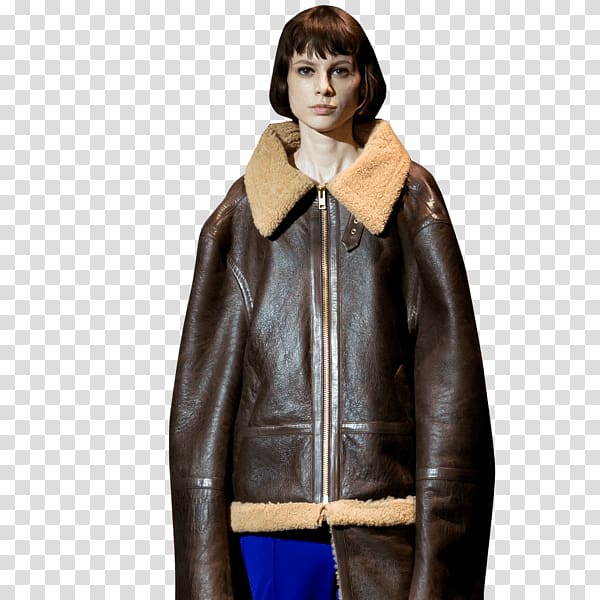 Leather jacket Fur clothing Fashion Coat, Anthony Vaccarello transparent background PNG clipart