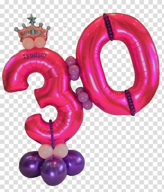 Balloon Birthday Sculpture Party Sheffield, 30th Birthday Balloons transparent background PNG clipart