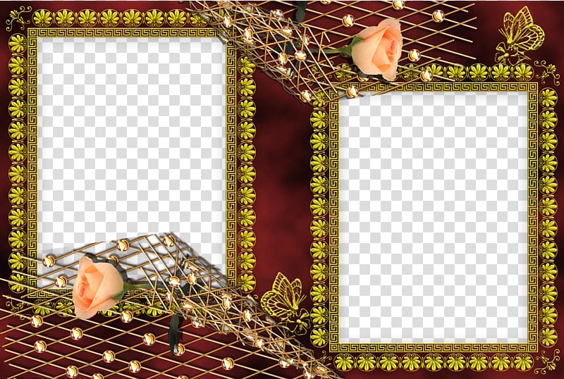 Yellow frame Pattern, Yellow frame border pattern transparent background PNG clipart