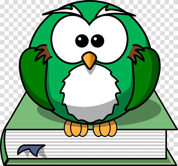 Owl Cartoon , Reading Owl transparent background PNG clipart