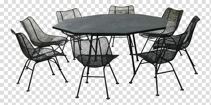 Table Mid-century modern Chair Dining room Furniture, patio transparent background PNG clipart