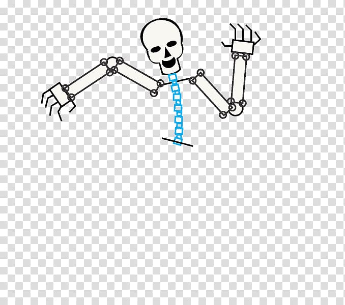 Drawing Human skeleton Human body Cartoon, Skeleton transparent background PNG clipart