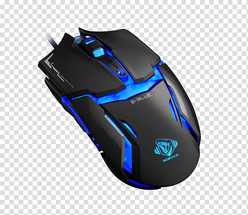 Computer mouse E-Blue Auroza Type-IM Computer keyboard E-Blue Auroza Gaming Mouse, Black/blue Gaming keypad, Computer Mouse transparent background PNG clipart