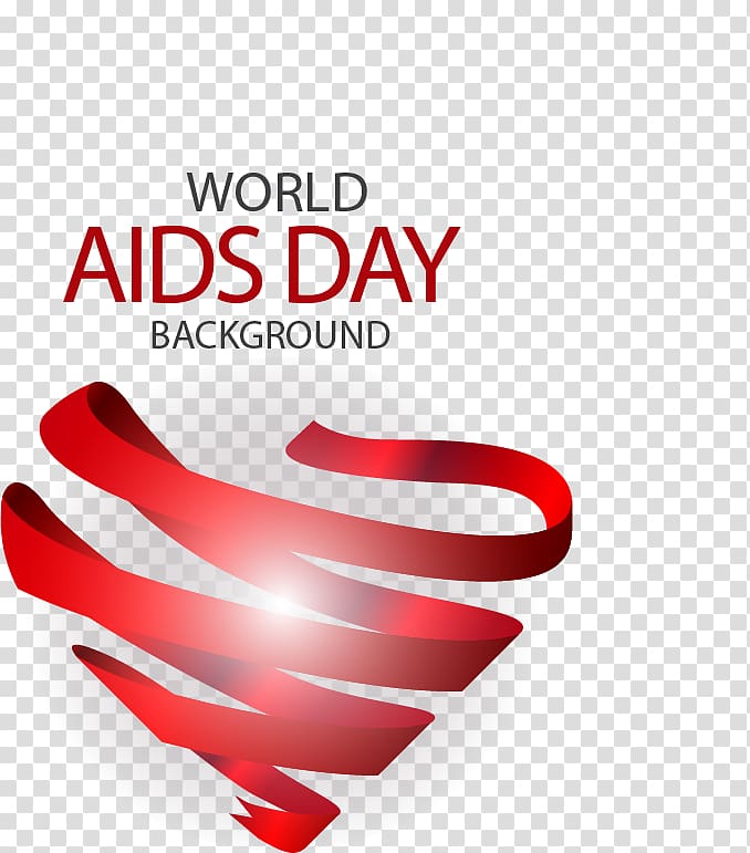 Red ribbon World AIDS Day, Light effect Red Ribbon transparent background PNG clipart