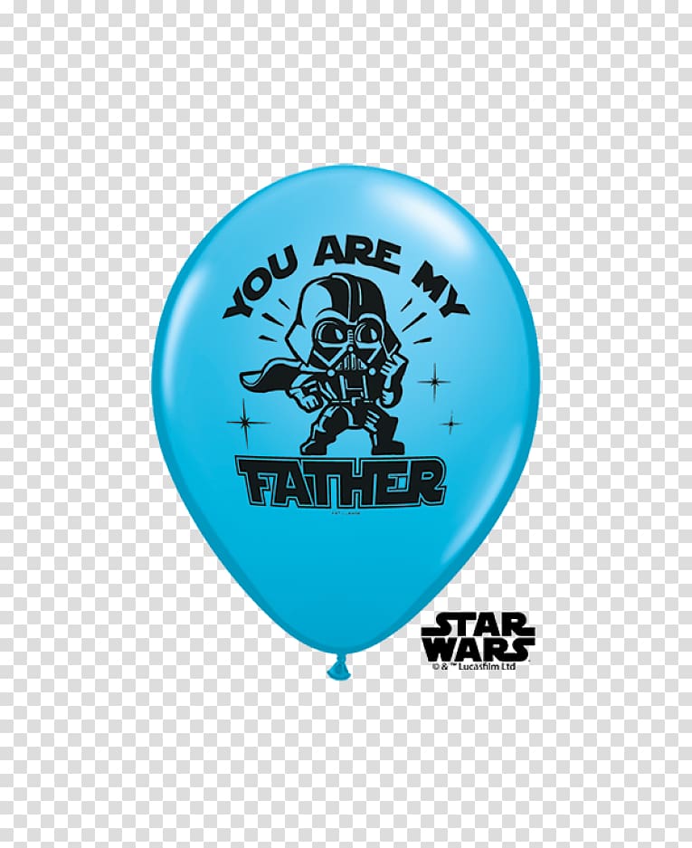 Balloon Whity Whiteman, Party Deko Ballonset 5 Stk. Star Wars , hellblau Font Logo, Balloon star transparent background PNG clipart