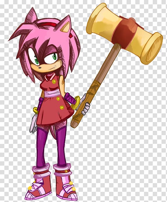 Amy Rose Knuckles the Echidna Sonic Lost World Character, amy rose vs sally acorn transparent background PNG clipart
