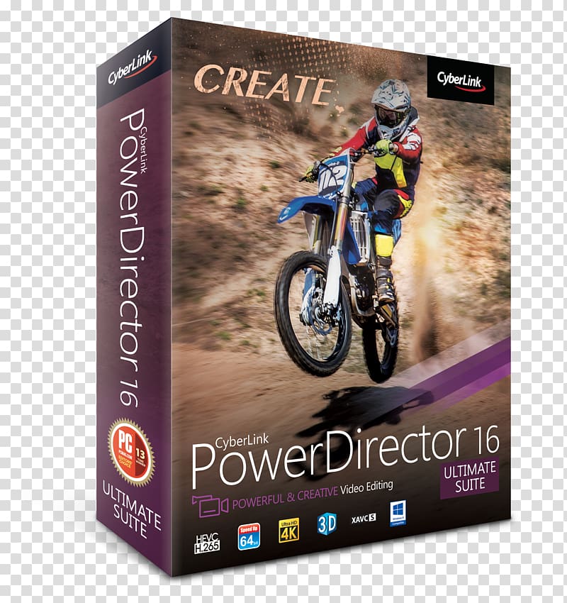 PowerDirector CyberLink PowerDVD Computer Software Video editing software, mediashow transparent background PNG clipart