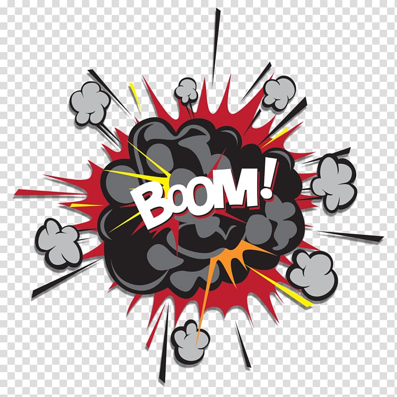 black cloud illustration, PowerPoint animation Explosion , Boom transparent background PNG clipart