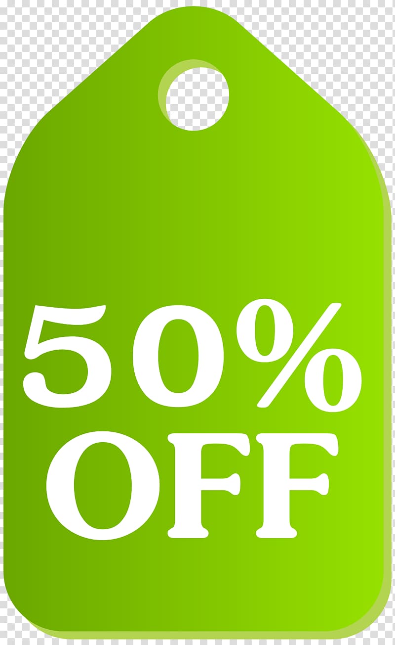 50 % off sign , Icon Scalable Graphics, Green Discount Tag transparent background PNG clipart