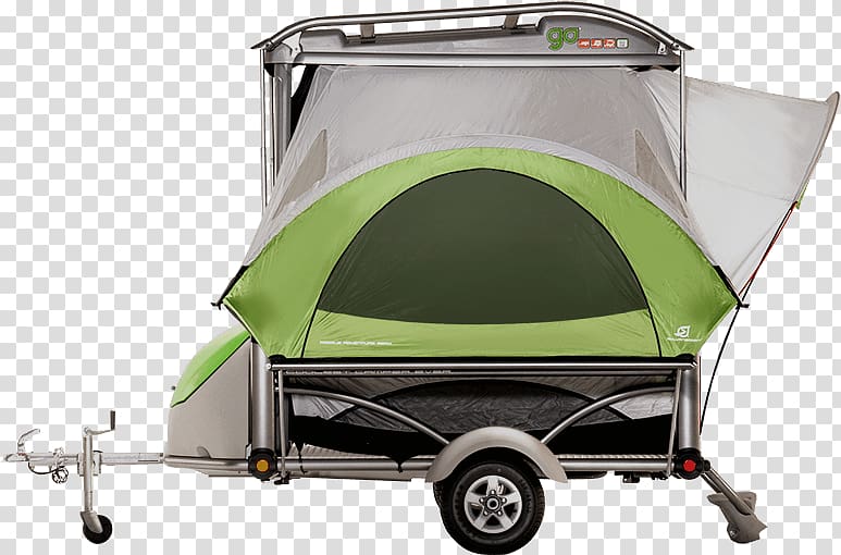Caravan Tent Popup camper Campervans Camping, motorcycle transparent background PNG clipart